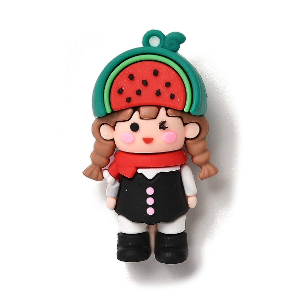 PandaHall PVC Plastic Pendants, Girl with Fruit, Watermelon, 58x34x23mm, Hole: 3mm PVC Watermelon
PandaHall PVC Plastic Pendants, Girl with Fruit, Watermelon, 58x34x23mm, Hole: 3mm PVC Watermelon