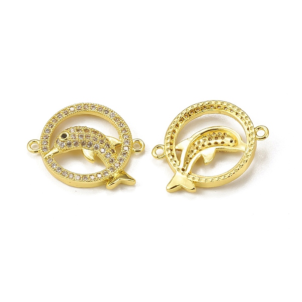 PandaHall Brass Micro Pave Clear Cubic Zirconia Connector Charms, Ring with Dolphin Links, Golden, 17x21x4mm, Hole: 1.2mm Brass+Cubic...
PandaHall Brass Micro Pave Clear Cubic Zirconia Connector Charms, Ring with Dolphin Links, Golden, 17x21x4mm, Hole: 1.2mm Brass+Cubic...