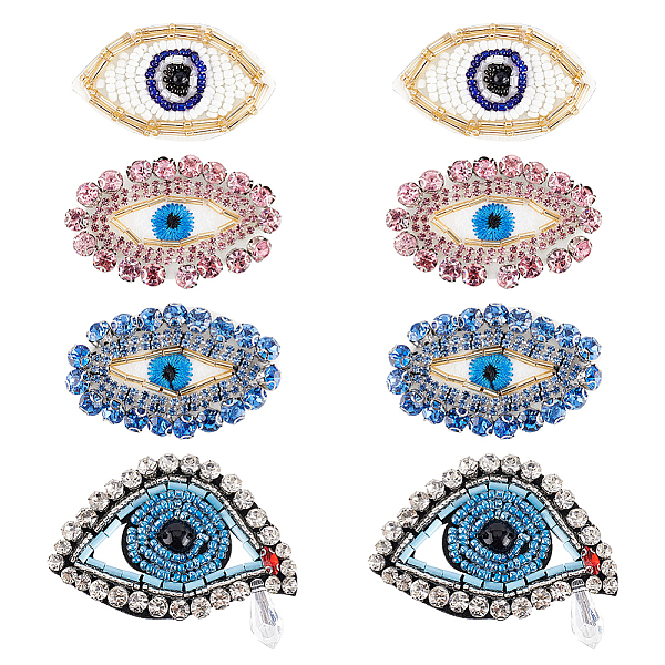 PandaHall FINGERINSPIRE 8PCS Crystal Rhinestone Egypt Evil Eye Patch 4 Style Exquisite Eye Shape Embroidery Sew On Patches Bling Glass..., Multicolor
PandaHall FINGERINSPIRE 8PCS Crystal Rhinestone Egypt Evil Eye Patch 4 Style Exquisite Eye Shape Embroidery Sew On Patches Bling Glass..., Multicolor