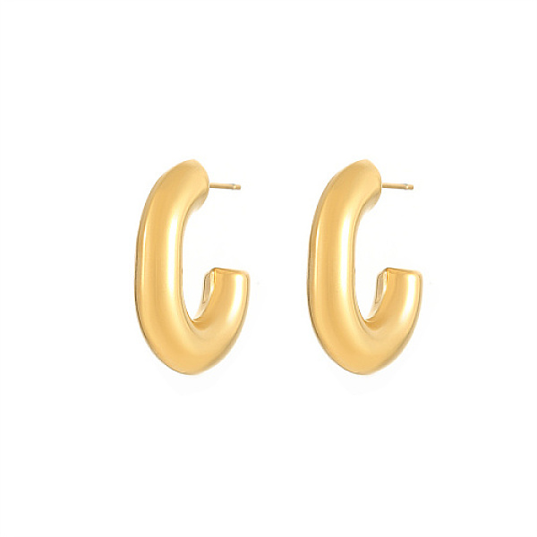 PandaHall 304 Stainless Steel Ring Stud Earrings, Half Hoop Earrings, Golden, no size 304 Stainless Steel Ring
PandaHall 304 Stainless Steel Ring Stud Earrings, Half Hoop Earrings, Golden, no size 304 Stainless Steel Ring