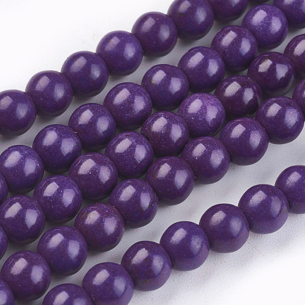 PandaHall 1 Strand Dyed Indigo Round Synthetic Turquoise Beads Strands, 6mm, Hole: 1mm, about 67pcs/strand, 15.75 inch Synthetic Turquoise..., Purple
PandaHall 1 Strand Dyed Indigo Round Synthetic Turquoise Beads Strands, 6mm, Hole: 1mm, about 67pcs/strand, 15.75 inch Synthetic Turquoise..., Purple