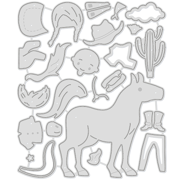 PandaHall BENECREAT 13.2x11cm Cowboy Metal Cutting Dies, Horse Hat Saddle Jacket Die Cuts Embossing Stencil for Card Making Scrapbooking...
PandaHall BENECREAT 13.2x11cm Cowboy Metal Cutting Dies, Horse Hat Saddle Jacket Die Cuts Embossing Stencil for Card Making Scrapbooking...