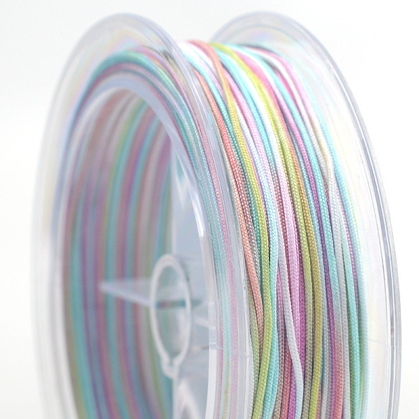 PandaHall Gradient Color Nylon Thread, Chinese Knotting Cord, Segment Dyed, for Bracelet Necklace Making, Colorful, 0.8mm, about 27.34 Yards...
PandaHall Gradient Color Nylon Thread, Chinese Knotting Cord, Segment Dyed, for Bracelet Necklace Making, Colorful, 0.8mm, about 27.34 Yards...