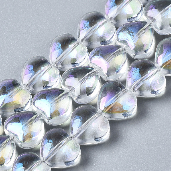 PandaHall Electroplate Glass Beads Strands, AB color, Heart, Clear AB, 9.5x10.5x5mm, Hole: 0.8mm, about 70~71pcs/strand, 25.20 inch~25.59..., White
PandaHall Electroplate Glass Beads Strands, AB color, Heart, Clear AB, 9.5x10.5x5mm, Hole: 0.8mm, about 70~71pcs/strand, 25.20 inch~25.59..., White