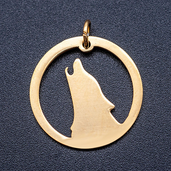 PandaHall 201 Stainless Steel Pendants, with Unsoldered Jump Rings, Flat Round with Wolf, Golden, 20x1mm, Hole: 3mm, Jump Ring: 5x0.8mm 201...
PandaHall 201 Stainless Steel Pendants, with Unsoldered Jump Rings, Flat Round with Wolf, Golden, 20x1mm, Hole: 3mm, Jump Ring: 5x0.8mm 201...