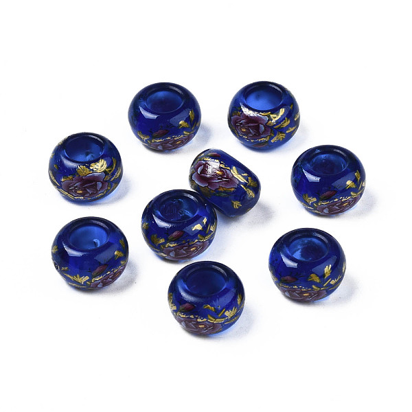 PandaHall Flower Printed Transparent Acrylic Rondelle Beads, Large Hole Beads, Medium Blue, 15x9mm, Hole: 7mm Acrylic Rondelle
PandaHall Flower Printed Transparent Acrylic Rondelle Beads, Large Hole Beads, Medium Blue, 15x9mm, Hole: 7mm Acrylic Rondelle
