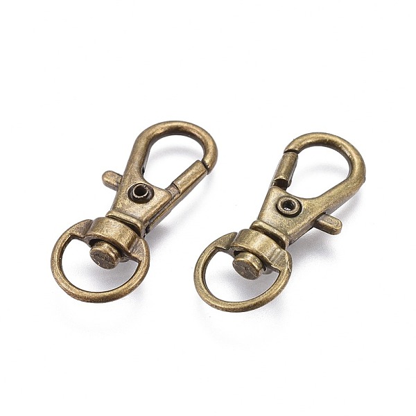 PandaHall Alloy Swivel Lobster Claw Clasps, Swivel Snap Hook, Jewellery Making Supplies, Antique Bronze, 30.5x11x6mm, Hole: 5x9mm Alloy
PandaHall Alloy Swivel Lobster Claw Clasps, Swivel Snap Hook, Jewellery Making Supplies, Antique Bronze, 30.5x11x6mm, Hole: 5x9mm Alloy