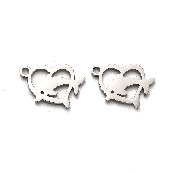 PandaHall Valentine's Day 316 Surgical Stainless Steel Charms, Laser Cut, Heart Charm, Stainless Steel Color, Dolphin, 14.5x16x1mm, Hole...
PandaHall Valentine's Day 316 Surgical Stainless Steel Charms, Laser Cut, Heart Charm, Stainless Steel Color, Dolphin, 14.5x16x1mm, Hole...