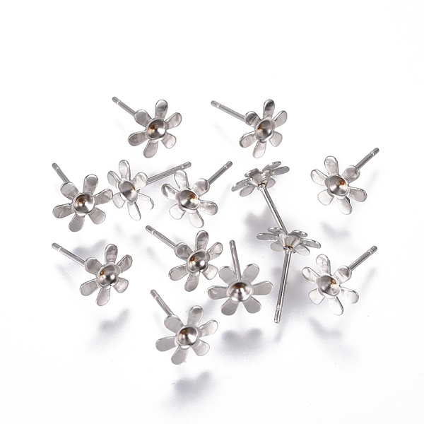 PandaHall 304 Stainless Steel Ear Stud Components, For Pointed Back Rivoli Rhinestone, Flower, Stainless Steel Color, Fit For 2.5mm...
PandaHall 304 Stainless Steel Ear Stud Components, For Pointed Back Rivoli Rhinestone, Flower, Stainless Steel Color, Fit For 2.5mm...