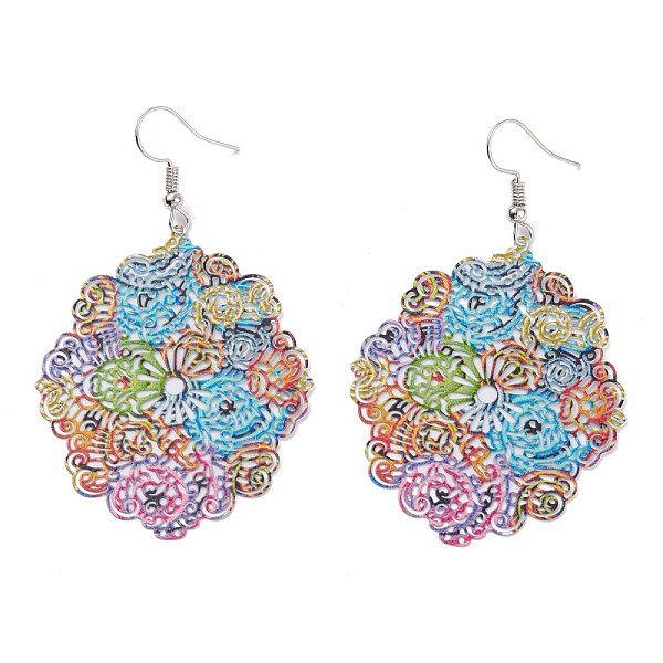 PandaHall Spray Painted Stainless Steel Flower Dangle Earrings, Etched Metal Embellishments, with Iron Earring Hooks, Stainless Steel Color...
PandaHall Spray Painted Stainless Steel Flower Dangle Earrings, Etched Metal Embellishments, with Iron Earring Hooks, Stainless Steel Color...