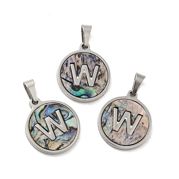 PandaHall 304 Stainless Steel with Paua Shell Pendants, Stainless Steel Color, Flat Round with Letter Charm, Letter.W, 18x16x1.5mm, Hole...
PandaHall 304 Stainless Steel with Paua Shell Pendants, Stainless Steel Color, Flat Round with Letter Charm, Letter.W, 18x16x1.5mm, Hole...