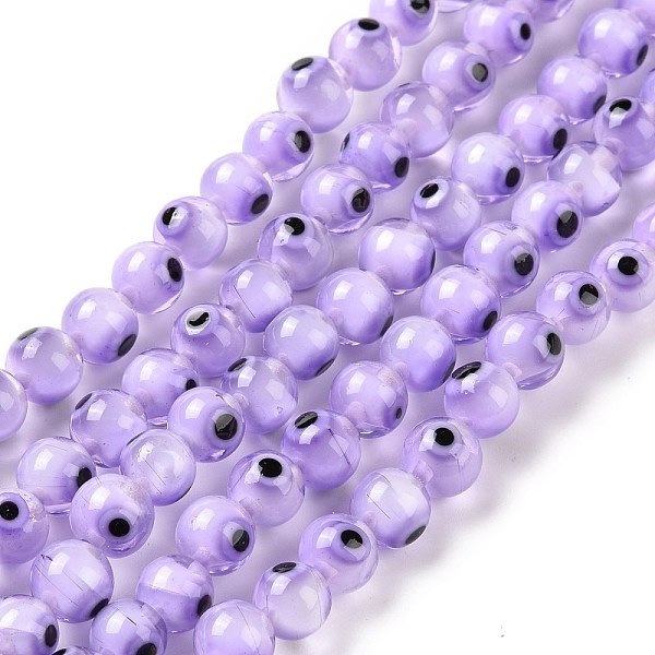 PandaHall Handmade Evil Eye Lampwork Round Bead Strands, Purple, 6mm, Hole: 1mm, about 64pcs/Strand, 14.57''(37cm) Lampwork Evil Eye Purple
PandaHall Handmade Evil Eye Lampwork Round Bead Strands, Purple, 6mm, Hole: 1mm, about 64pcs/Strand, 14.57''(37cm) Lampwork Evil Eye Purple