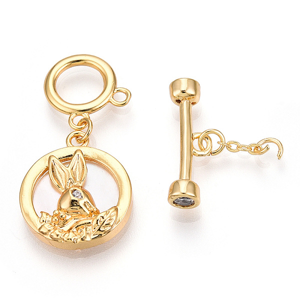 PandaHall Shell Toggle Clasps, with Brass Crystal Rhinestone Findings, Flat Round with Rabbit, Real 18K Gold Plated, 41.5mm, Flat Round...
PandaHall Shell Toggle Clasps, with Brass Crystal Rhinestone Findings, Flat Round with Rabbit, Real 18K Gold Plated, 41.5mm, Flat Round...