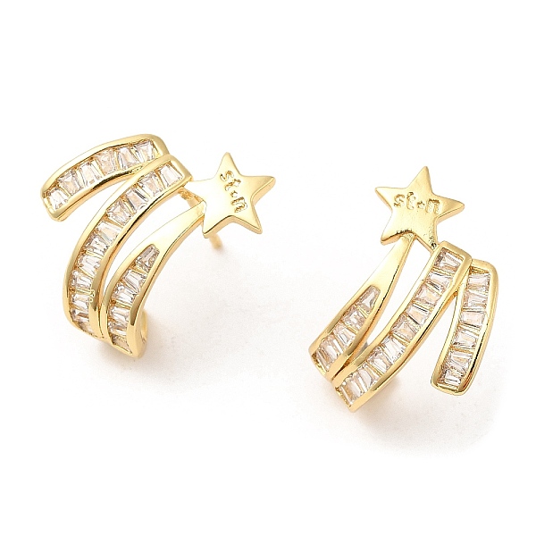 PandaHall Cubic Zirconia Star Stud Earrings, Brass Earrings for Women, Golden, 19.5x14.5mm Cubic Zirconia Star Clear
PandaHall Cubic Zirconia Star Stud Earrings, Brass Earrings for Women, Golden, 19.5x14.5mm Cubic Zirconia Star Clear