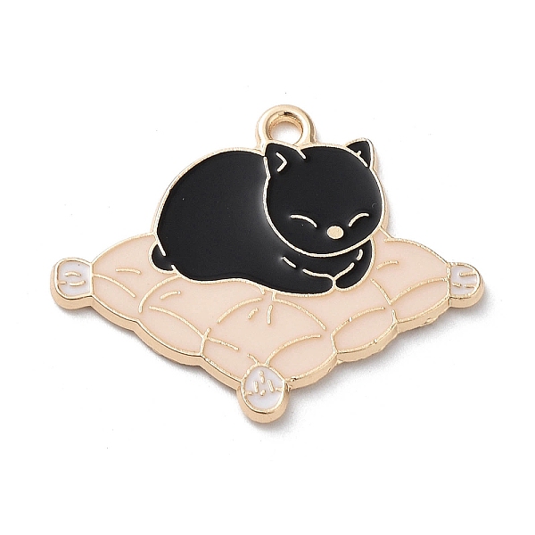 PandaHall Alloy Enamel Pendants, Light Gold, Cat with Blanket Charm, Black, 24x30x1.5mm, Hole: 1.6mm Alloy+Enamel Cat Shape Black
PandaHall Alloy Enamel Pendants, Light Gold, Cat with Blanket Charm, Black, 24x30x1.5mm, Hole: 1.6mm Alloy+Enamel Cat Shape Black