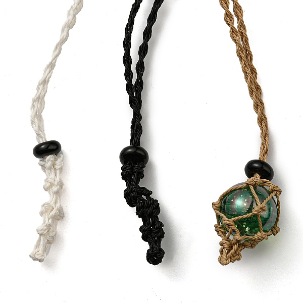 PandaHall Adjustable Braided Waxed Polyester Cord Macrame Pouch Necklace Making, Interchangeable Stone, with Black Gemstone Beads, Mixed..., Multicolor
PandaHall Adjustable Braided Waxed Polyester Cord Macrame Pouch Necklace Making, Interchangeable Stone, with Black Gemstone Beads, Mixed..., Multicolor