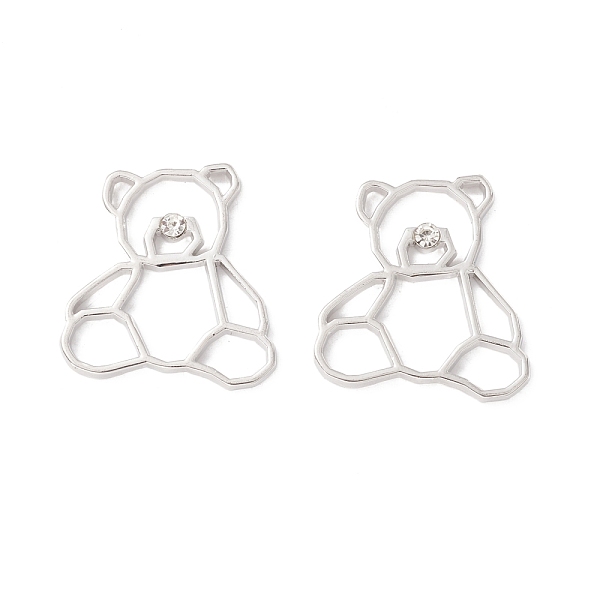 PandaHall Alloy Pendants, with Crystal Rhinestone, Bear, Silver, 24.5x23x1.5mm Alloy+Rhinestone Bear Black
PandaHall Alloy Pendants, with Crystal Rhinestone, Bear, Silver, 24.5x23x1.5mm Alloy+Rhinestone Bear Black