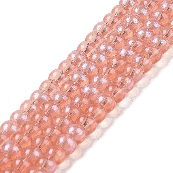 PandaHall Glass Bead Strands, with Glitter Powder, Round, Light Salmon, 6x5.5mm, Hole: 1mm, about 142pcs/strand, 29.92''(76cm) Glass Round
PandaHall Glass Bead Strands, with Glitter Powder, Round, Light Salmon, 6x5.5mm, Hole: 1mm, about 142pcs/strand, 29.92''(76cm) Glass Round