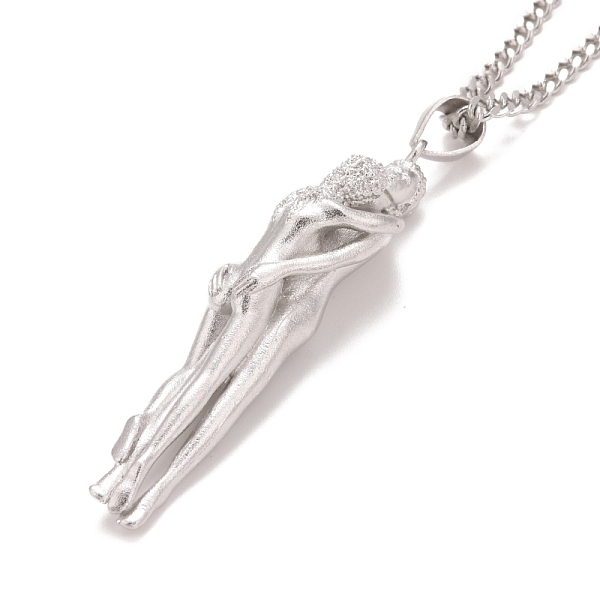 PandaHall Brass Human Hug Pendant Necklace with 201 Stainless Steel Curb Chains for Women, Platinum, 20.22 inch(51.35cm) Brass
PandaHall Brass Human Hug Pendant Necklace with 201 Stainless Steel Curb Chains for Women, Platinum, 20.22 inch(51.35cm) Brass