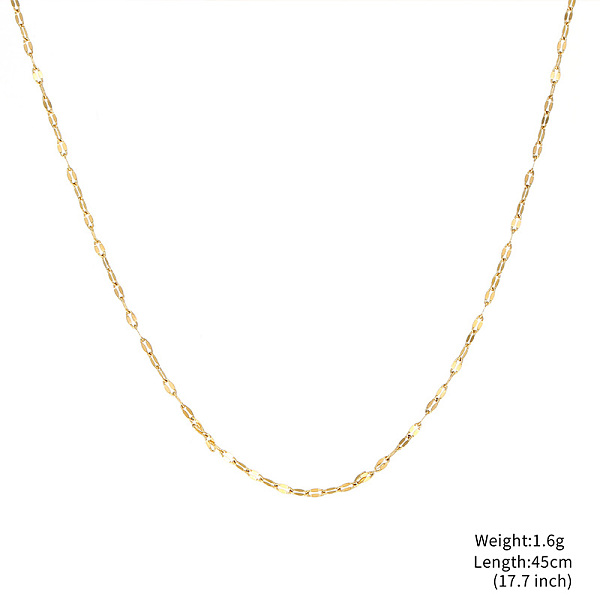 PandaHall Gold Plated Stainless Steel Dapped Chain Necklaces Stainless Steel
PandaHall Gold Plated Stainless Steel Dapped Chain Necklaces Stainless Steel