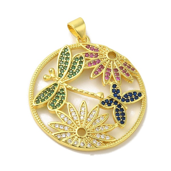 PandaHall Brass Micro Pave Colorful Cubic Zirconia Pendants, Flat Round with Butterfly & Dragonfly Charms, Real 18K Gold Plated, 30.5x28x3mm...
PandaHall Brass Micro Pave Colorful Cubic Zirconia Pendants, Flat Round with Butterfly & Dragonfly Charms, Real 18K Gold Plated, 30.5x28x3mm...