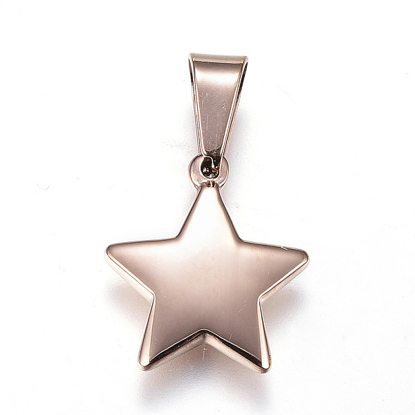 PandaHall 304 Stainless Steel Charms, Star, Rose Gold, 15x13x2.5mm, Hole: 7x3.5mm 304 Stainless Steel Star
PandaHall 304 Stainless Steel Charms, Star, Rose Gold, 15x13x2.5mm, Hole: 7x3.5mm 304 Stainless Steel Star