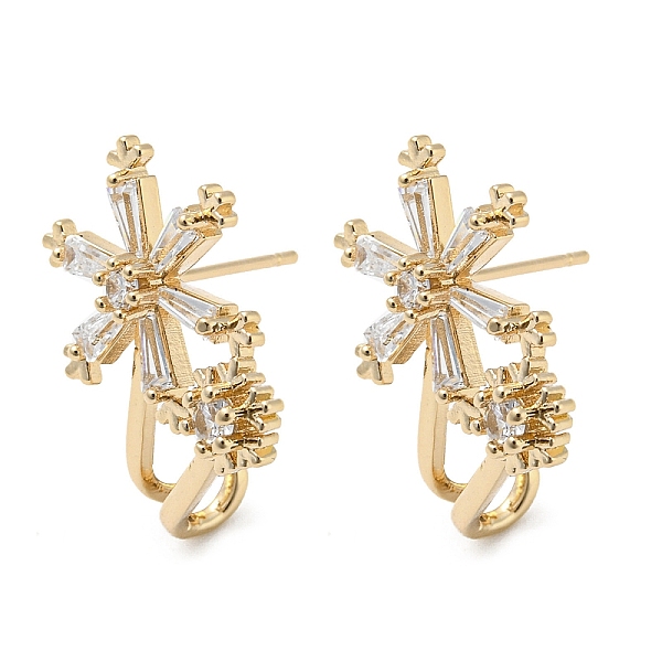 PandaHall Brass with Clear Cubic Zirconia Stud Earrings, Flower, Light Gold, 21.5x18.5mm Brass Flower
PandaHall Brass with Clear Cubic Zirconia Stud Earrings, Flower, Light Gold, 21.5x18.5mm Brass Flower