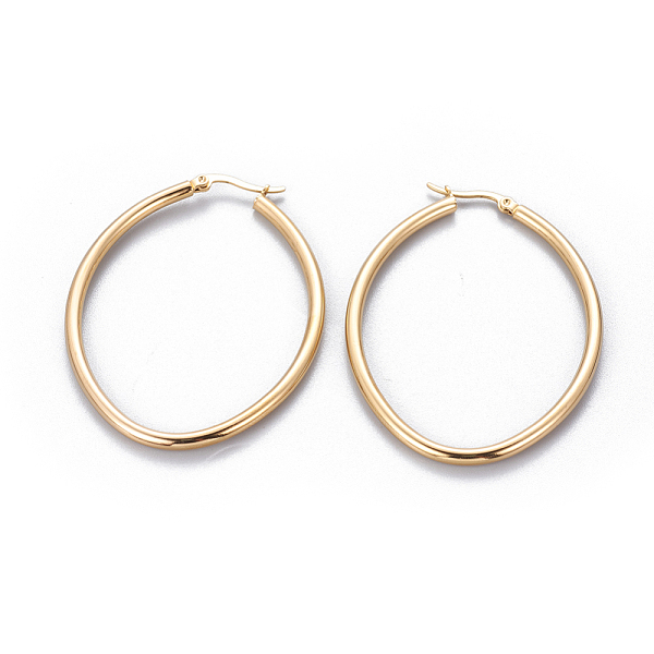 PandaHall 201 Stainless Steel Hoop Earrings, with 304 Stainless Steel Pin, Hypoallergenic Earrings, Oval, Golden, 58.5x45x3mm, Pin: 1.4mm...
PandaHall 201 Stainless Steel Hoop Earrings, with 304 Stainless Steel Pin, Hypoallergenic Earrings, Oval, Golden, 58.5x45x3mm, Pin: 1.4mm...