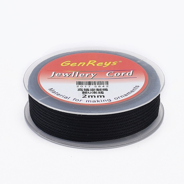 PandaHall Braided Nylon Threads, Dyed, Black, 2mm, about 9.84 yards(9m)/roll Nylon Black
PandaHall Braided Nylon Threads, Dyed, Black, 2mm, about 9.84 yards(9m)/roll Nylon Black