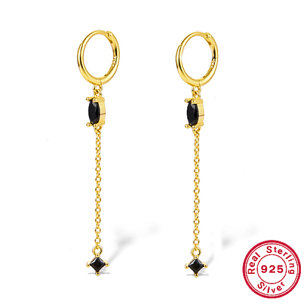 PandaHall Real 18K Gold Plated 925 Sterling Silver Hoop Earrings, Rhinestone Horse Eye Tassel Earrings, with 925 Stamp, Black, 49x11mm...
PandaHall Real 18K Gold Plated 925 Sterling Silver Hoop Earrings, Rhinestone Horse Eye Tassel Earrings, with 925 Stamp, Black, 49x11mm...