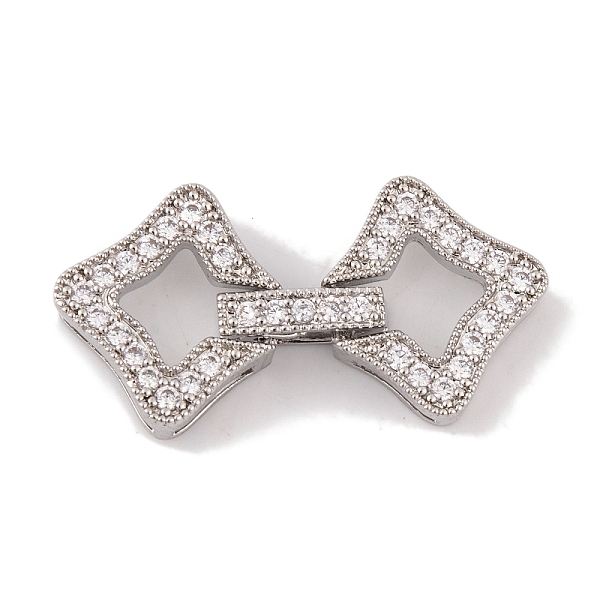 PandaHall Rack Plating Brass Micro Pave Clear Cubic Zirconia Fold Over Clasps, Long-Lasting Plated, Lead Free & Cadmium Free, Rhombus...
PandaHall Rack Plating Brass Micro Pave Clear Cubic Zirconia Fold Over Clasps, Long-Lasting Plated, Lead Free & Cadmium Free, Rhombus...