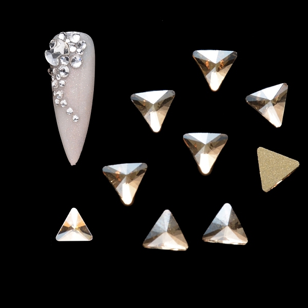 PandaHall Flat Back Glass Rhinestone Cabochons, Nail Art Decoration Accessories, Faceted, Triangle, Light Colorado Topaz, 5x5.5x2mm..., Yellow
PandaHall Flat Back Glass Rhinestone Cabochons, Nail Art Decoration Accessories, Faceted, Triangle, Light Colorado Topaz, 5x5.5x2mm..., Yellow
