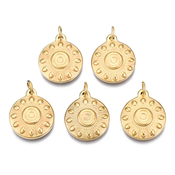 PandaHall 316 Surgical Stainless Steel Pendants, with Jump Rings, Flat Round, Real 14K Gold Plated, 17x14x3mm, Hole: 3mm, Jump Ring: 5x1mm...
PandaHall 316 Surgical Stainless Steel Pendants, with Jump Rings, Flat Round, Real 14K Gold Plated, 17x14x3mm, Hole: 3mm, Jump Ring: 5x1mm...