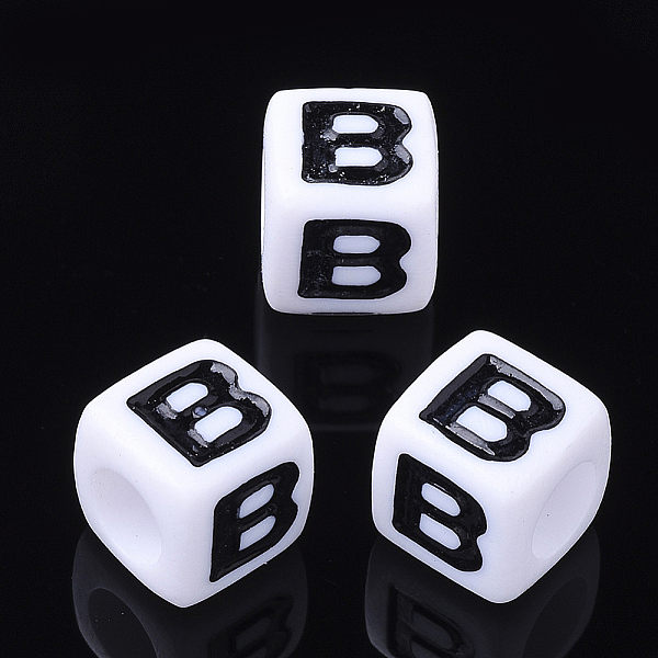 PandaHall Acrylic Horizontal Hole Letter Beads, Cube, White, Letter B, Size: about 7mm wide, 7mm long, 7mm high, hole: 3.5mm, about...
PandaHall Acrylic Horizontal Hole Letter Beads, Cube, White, Letter B, Size: about 7mm wide, 7mm long, 7mm high, hole: 3.5mm, about...