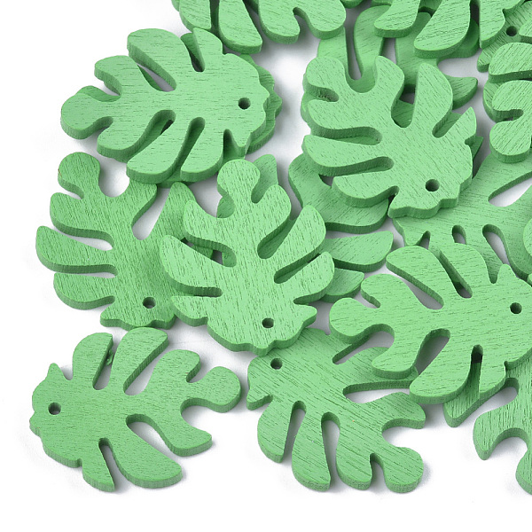 PandaHall Painted Poplar Wood Pendants, Tropical Leaf Charms, Monstera Leaf, Light Green, 30x24x2.5~3mm, Hole: 1.5~2mm Wood Leaf Green
PandaHall Painted Poplar Wood Pendants, Tropical Leaf Charms, Monstera Leaf, Light Green, 30x24x2.5~3mm, Hole: 1.5~2mm Wood Leaf Green