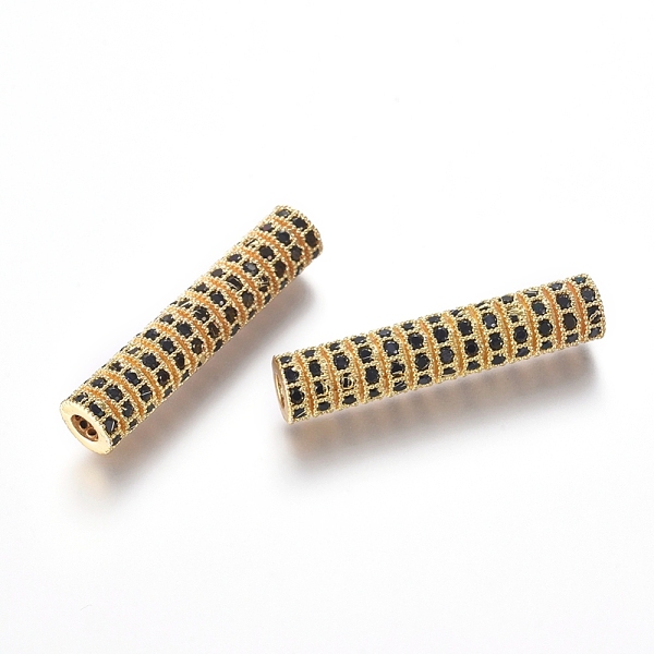 PandaHall Brass Micro Pave Cubic Zirconia Beads, Tube Beads, Black, Real 18K Gold Plated, 29.5x6mm, Hole: 2.5mm Brass+Cubic Zirconia Tube...
PandaHall Brass Micro Pave Cubic Zirconia Beads, Tube Beads, Black, Real 18K Gold Plated, 29.5x6mm, Hole: 2.5mm Brass+Cubic Zirconia Tube...