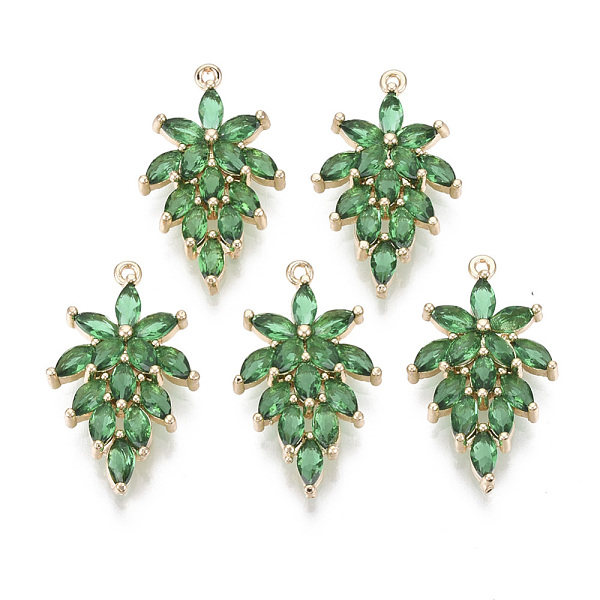 PandaHall Glass Pendants, with Brass Findings, Faceted, Leaf, Light Gold, Green, 24.5x15x4mm, Hole: 1mm Brass+Glass Leaf Green
PandaHall Glass Pendants, with Brass Findings, Faceted, Leaf, Light Gold, Green, 24.5x15x4mm, Hole: 1mm Brass+Glass Leaf Green