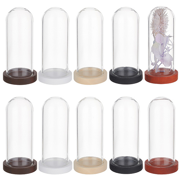 PandaHall PH 10Sets Glass Display Cloche Dome Mini Cloche Bell Jar with Wood Base Glass Bottles Dome Decorative Jars Display Case for..., Multicolor
PandaHall PH 10Sets Glass Display Cloche Dome Mini Cloche Bell Jar with Wood Base Glass Bottles Dome Decorative Jars Display Case for..., Multicolor