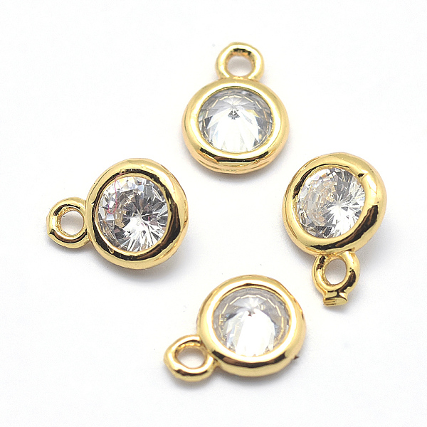 PandaHall Brass Cubic Zirconia Charms, Flat Round, Cadmium Free & Nickel Free & Lead Free, Real 18K Gold Plated, 7x5x2.5mm, Hole: 1mm..., Clear
PandaHall Brass Cubic Zirconia Charms, Flat Round, Cadmium Free & Nickel Free & Lead Free, Real 18K Gold Plated, 7x5x2.5mm, Hole: 1mm..., Clear