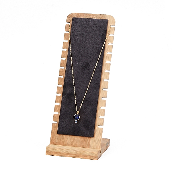 PandaHall Bamboo Necklace Display Stand, L-Shaped Long Chain Display Stand, Rectangle, Dark Gray, 10x25.8cm Bamboo Black
PandaHall Bamboo Necklace Display Stand, L-Shaped Long Chain Display Stand, Rectangle, Dark Gray, 10x25.8cm Bamboo Black