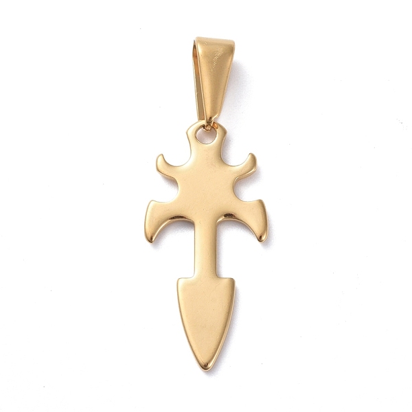 PandaHall 304 Stainless Steel Pointed Pendants, Arrow, Golden, 25x12x1mm, Hole: 8x3mm 304 Stainless Steel Arrow
PandaHall 304 Stainless Steel Pointed Pendants, Arrow, Golden, 25x12x1mm, Hole: 8x3mm 304 Stainless Steel Arrow