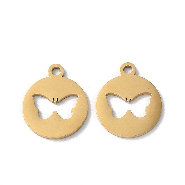 PandaHall Ion Plating(IP) 304 Stainless Steel Charms, Laser Cut, Flat Round with Butterfly Charms, Golden, 14.5x12x1mm, Hole: 1.6mm 304...
PandaHall Ion Plating(IP) 304 Stainless Steel Charms, Laser Cut, Flat Round with Butterfly Charms, Golden, 14.5x12x1mm, Hole: 1.6mm 304...