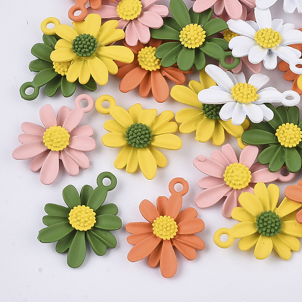 PandaHall Spray Painted Alloy Pendants, Flower/Daisy, Mixed Color, 20.5x16.5x4mm, Hole: 1.8mm Alloy Flower Multicolor
PandaHall Spray Painted Alloy Pendants, Flower/Daisy, Mixed Color, 20.5x16.5x4mm, Hole: 1.8mm Alloy Flower Multicolor