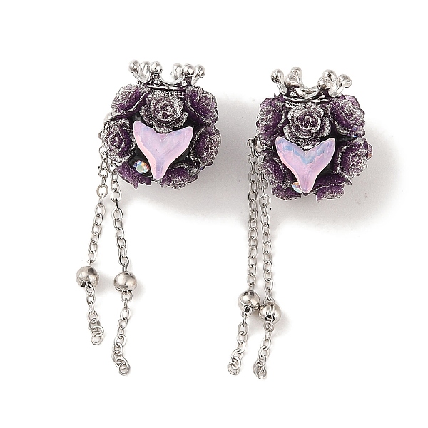 PandaHall Handmade Polymer Clay Rhinestone Beads, with Glitter, Resin & Acrylic & Glass Cabochon & Alloy Chain, Rose with Crown & Fishtail..., Purple
PandaHall Handmade Polymer Clay Rhinestone Beads, with Glitter, Resin & Acrylic & Glass Cabochon & Alloy Chain, Rose with Crown & Fishtail..., Purple