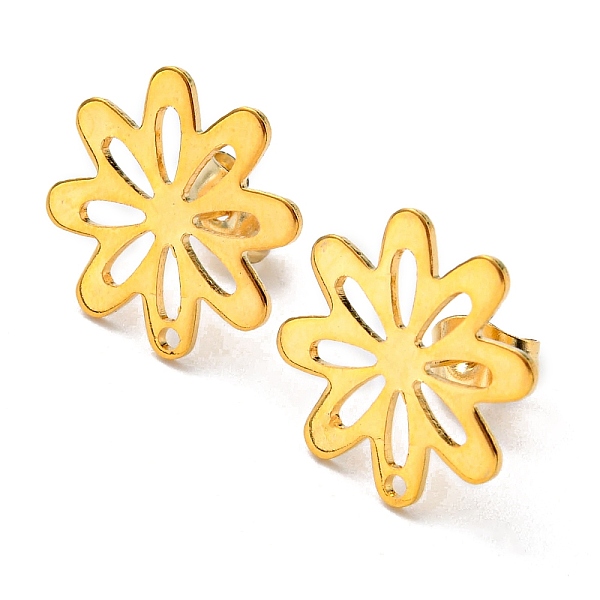 PandaHall 201 Stainless Steel Stud Earrings Finding, with 304 Stainless Steel Pins, Flower, Real 24K Gold Plated, 16x16mm, Hole: 1mm, Pin...
PandaHall 201 Stainless Steel Stud Earrings Finding, with 304 Stainless Steel Pins, Flower, Real 24K Gold Plated, 16x16mm, Hole: 1mm, Pin...