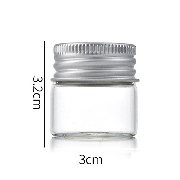 PandaHall Clear Glass Bottles Bead Containers, Screw Top Bead Storage Tubes with Aluminum Cap, Column, Silver, 3x3cm, Capacity: 12ml(0.41fl....
PandaHall Clear Glass Bottles Bead Containers, Screw Top Bead Storage Tubes with Aluminum Cap, Column, Silver, 3x3cm, Capacity: 12ml(0.41fl....