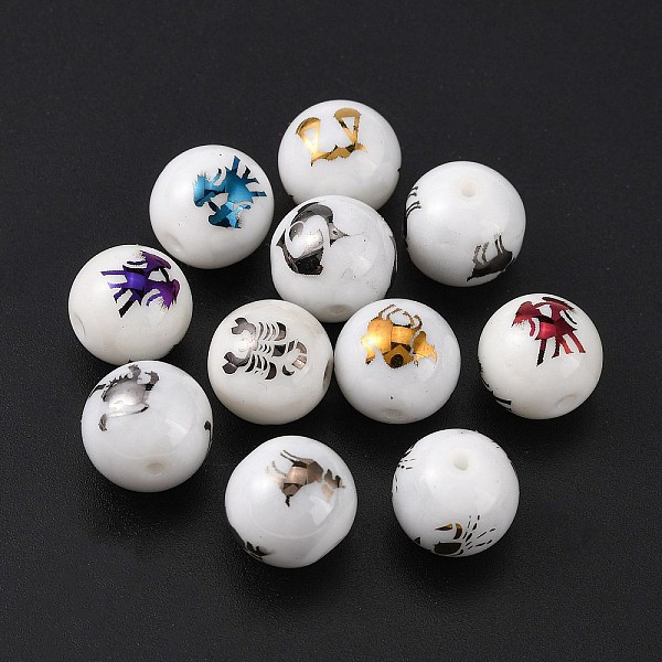 PandaHall Electroplate Glass Beads, Round with Constellations Pattern, Mixed Color Plated, Random Mixed Constellations, 10mm, Hole: 1.2mm...
PandaHall Electroplate Glass Beads, Round with Constellations Pattern, Mixed Color Plated, Random Mixed Constellations, 10mm, Hole: 1.2mm...