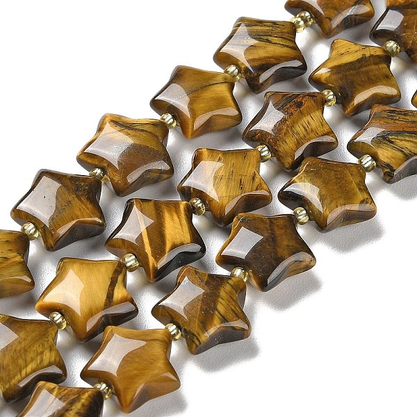 PandaHall Natural Tiger Eye Beads Strands, with Seed Beads, Puffed Star, 14~15.5x15~16x6.5~7mm, Hole: 1mm, about 24~25pcs/strand...
PandaHall Natural Tiger Eye Beads Strands, with Seed Beads, Puffed Star, 14~15.5x15~16x6.5~7mm, Hole: 1mm, about 24~25pcs/strand...
