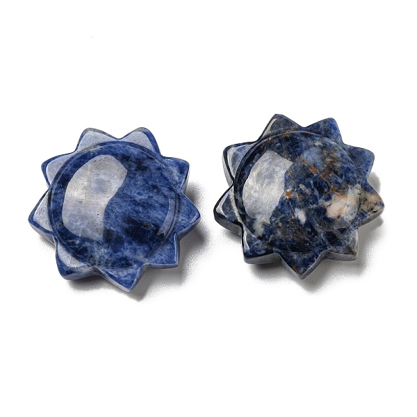PandaHall Natural Sodalite Carved Healing Sun Figurines, Reiki Energy Stone Display Decorations, 28x28~29x9~10mm Sodalite Sun
PandaHall Natural Sodalite Carved Healing Sun Figurines, Reiki Energy Stone Display Decorations, 28x28~29x9~10mm Sodalite Sun