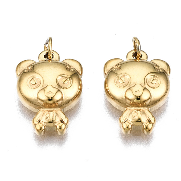PandaHall 304 Stainless Steel Charms, with Jump Rings, Bear, Real 14K Gold Plated, 14.5x10.5x4mm, Jump Ring: 3.8x0.6mm, 2.6mm inner diameter...
PandaHall 304 Stainless Steel Charms, with Jump Rings, Bear, Real 14K Gold Plated, 14.5x10.5x4mm, Jump Ring: 3.8x0.6mm, 2.6mm inner diameter...